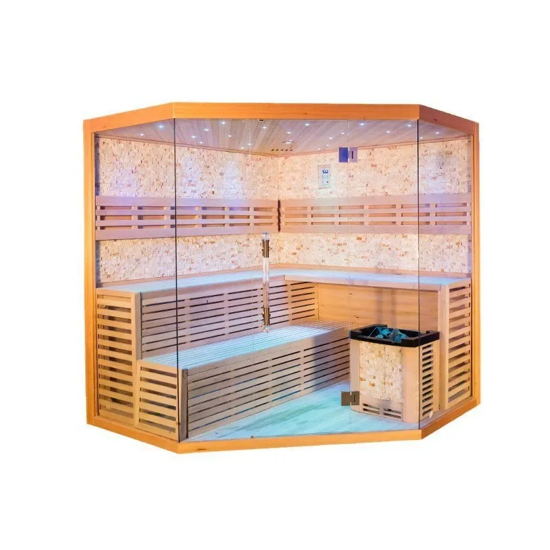 Sauna cu hemlock cu sistem de control inteligent pe 3 laturi