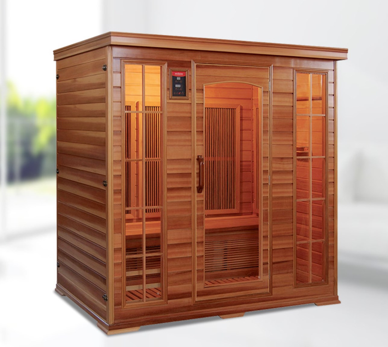 Sauna cu infraroșu îndepărtat de cedru roșu pentru 3-4 persoane